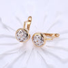 K Gold Zircon Earring Pattern Hollow Diamond Set Romantic Wind Earring Clip