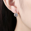 K Gold Zircon Earring Pattern Hollow Diamond Set Romantic Wind Earring Clip