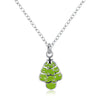 Another Silver Christmas Theme - Fluorescent Green Christmas Tree Necklace