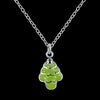 Another Silver Christmas Theme - Fluorescent Green Christmas Tree Necklace