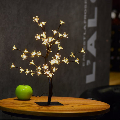 0.45M/17.72Inch 48LEDS Cherry Blossom Desk Top Bonsai Tree Light, Perfect for Home Festival Party Wedding