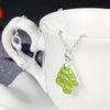 Another Silver Christmas Theme - Fluorescent Green Christmas Tree Necklace