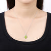 Another Silver Christmas Theme - Fluorescent Green Christmas Tree Necklace