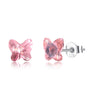 Butterfly Earring Ear Stud S925 Pure Silver Red/Platinum Plated