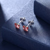 Butterfly Earring Ear Stud S925 Pure Silver Red/Platinum Plated