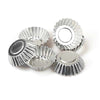 6PCS Aluminum Thick Lace Round Egg Tart Bake Cake Mold