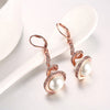 Rose Gold Ball Pearl Earring