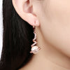 Rose Gold Ball Pearl Earring