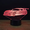 Racing Car Shape Touch Colors Changing LED Night Light