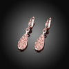 Drop Earrings Plated with Rose Gold