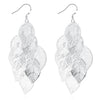 Hanging Light Leaf Earrings Leaf Modeling Silver Earrings