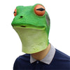 Halloween Cosplay Whimsy Prop Frog Latex Head Mask