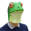Halloween Cosplay Whimsy Prop Frog Latex Head Mask