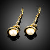 Gold-Plated Spherical Pearl Earring