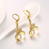 Gold-Plated Spherical Pearl Earring