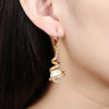 Gold-Plated Spherical Pearl Earring