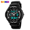 SKMEI Men Fashion  Dual Display Sport Watch Waterproof Electronic LED Clock