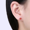 Christmas Oil Dripping Christmas Cap Earring Plated with Gold
