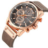 CURREN Men's Luxury Fashion Band Material Type Leather Quartz Dress Watch