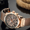 CURREN Men's Luxury Fashion Band Material Type Leather Quartz Dress Watch