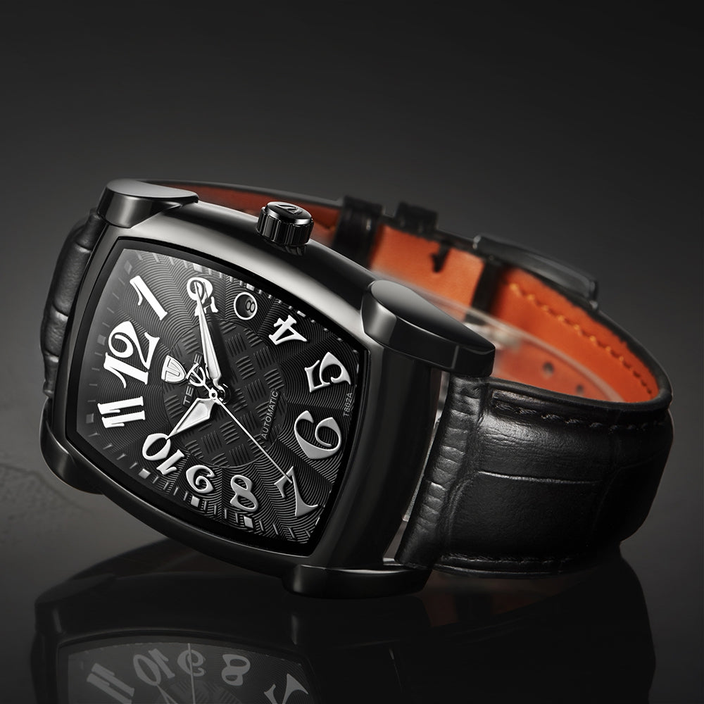 Multifunctional Waterproof Leather Strap Automatic Mechanical Watch