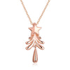 Christmas Tree Necklace Plated with Rose Gold