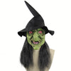 Halloween Mask Horrible Witch Head Latex Costume for Party Prop