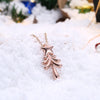 Christmas Tree Necklace Plated with Rose Gold
