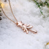 Christmas Tree Necklace Plated with Rose Gold