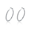 Round Diamond Earrings in White Gold