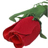 Valentine Day Single Wrapped Artificial Red Rose with Glitter