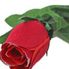 Valentine Day Single Wrapped Artificial Red Rose with Glitter