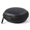 Black Bluetooth Handsfree Headset Case - Clamshell Style with Zipper Enclosure Inner Pocket
