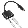 USB Type C Adapter Charger Audio to 3.5mm Jack Headphone Aux Converter