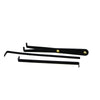 LOCKMALL Stainless Steel Hook Lock Pick Set - Silver + Black (15PCS)
