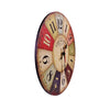 Colorful Retro Roman Numerals Style Silent Non -Ticking Quartz Wooden Wall Clock