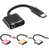 USB Type C Adapter Charger Audio to 3.5mm Jack Headphone Aux Converter