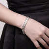 Colored Side Shrimp Clasp Bracelet - Men'S Geometric Silver Chain Bracelet