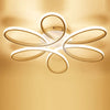 EverFlower Modern Simple Floral Shape LED Semi Flush Mount Ceiling Light With Max 75W Painted Finish