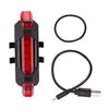 USB Rechargeable Bicycle Light Front And Tail Head Back Flashing Safety