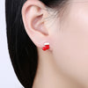 Christmas Oil Dripping Christmas Socks Earrings Plated with Gold