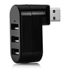 Cwxuan 180 Degree Rotation 3-port USB 2.0 Hub 480Mbps