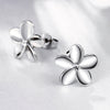 Fashionable Platinum Europe and America Popular Simple Flower Ear Studs