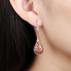 Rose Gold Drop Czech Diamond Earrings