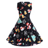 Christmas Print Slim Dress