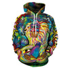 Sweatshirt Men Hoodies Digital Print Colorful Monkey Hoody Tracksuits Tops