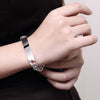 Men'S Geometric Silver Cable Chain Bracelet