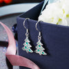 Another Silver Christmas Theme - Drop Earrings for Christmas Trees