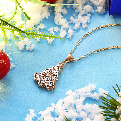 Zircon Necklace Christmas Tree Necklace