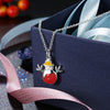 Another Silver Christmas Theme - Red Snowman Necklace